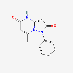 molecular formula C13H11N3O2 B1362769 7-methyl-1-phenylpyrazolo[1,5-a]pyrimidine-2,5(1H,4H)-dione 