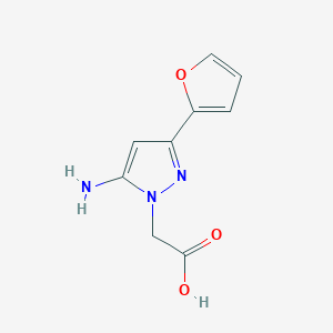 molecular formula C9H9N3O3 B13627702 2-(5-Amino-3-(furan-2-yl)-1h-pyrazol-1-yl)acetic acid 