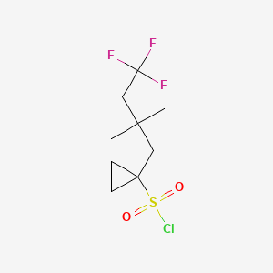 1-(4,4,4-Trifluoro-2,2-dimethylbutyl)cyclopropane-1-sulfonyl chloride