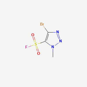 molecular formula C3H3BrFN3O2S B13627752 4-bromo-1-methyl-1H-1,2,3-triazole-5-sulfonyl fluoride 