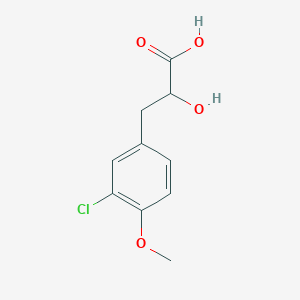 molecular formula C10H11ClO4 B13627757 3-(3-Chloro-4-methoxyphenyl)-2-hydroxypropanoic acid 