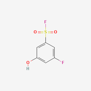 molecular formula C6H4F2O3S B13627765 3-Fluoro-5-hydroxybenzene-1-sulfonyl fluoride 