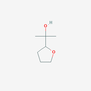 molecular formula C7H14O2 B13627773 (2-Hydroxy-2-propyl)tetrahydro-furan 