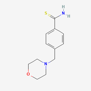 molecular formula C12H16N2OS B13627779 4-(Morpholinomethyl)benzothioamide 