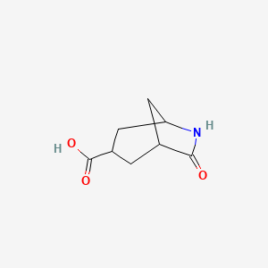 molecular formula C8H11NO3 B13627823 7-Oxo-6-azabicyclo[3.2.1]octane-3-carboxylic acid 