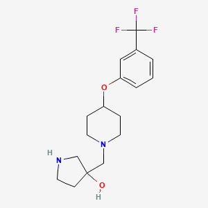 3-((4-(3-(Trifluoromethyl)phenoxy)piperidin-1-yl)methyl)pyrrolidin-3-ol