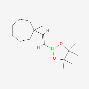 molecular formula C16H29BO2 B13627878 4,4,5,5-Tetramethyl-2-(2-(1-methylcycloheptyl)vinyl)-1,3,2-dioxaborolane 