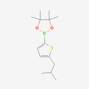 molecular formula C14H23BO2S B13627909 2-(5-Isobutylthiophen-2-yl)-4,4,5,5-tetramethyl-1,3,2-dioxaborolane 