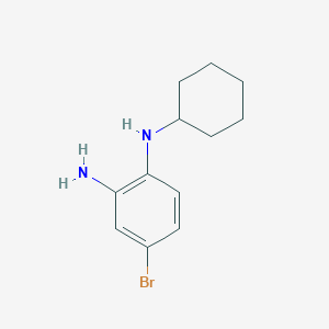 molecular formula C12H17BrN2 B13627944 4-Bromo-n1-cyclohexylbenzene-1,2-diamine 