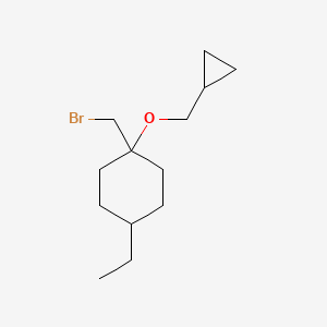 1-(Bromomethyl)-1-(cyclopropylmethoxy)-4-ethylcyclohexane