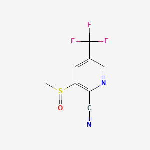 3-Methanesulfinyl-5-(trifluoromethyl)pyridine-2-carbonitrile