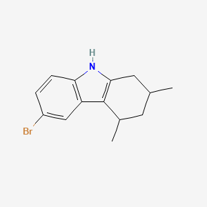 molecular formula C14H16BrN B13627988 6-bromo-2,4-dimethyl-2,3,4,9-tetrahydro-1H-carbazole 