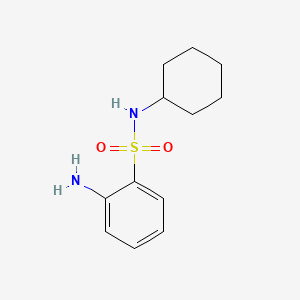 molecular formula C12H18N2O2S B1362800 N-Cyclohexyl 2-aminobenzenesulfonamide CAS No. 77516-54-2