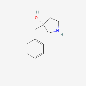 molecular formula C12H17NO B13628000 3-(4-Methylbenzyl)pyrrolidin-3-ol 