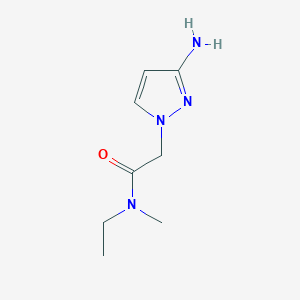 molecular formula C8H14N4O B13628012 2-(3-Amino-1h-pyrazol-1-yl)-N-ethyl-N-methylacetamide 