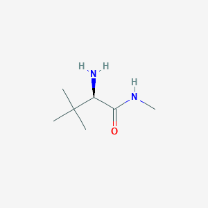 molecular formula C7H16N2O B13628023 (2R)-2-amino-N,3,3-trimethylbutanamide 