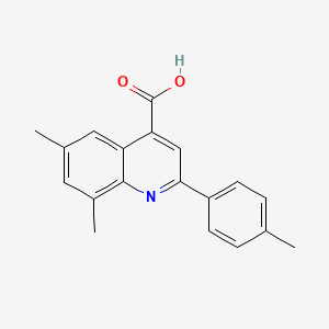 molecular formula C19H17NO2 B1362803 6,8-Dimethyl-2-(4-methylphenyl)quinoline-4-carboxylic acid CAS No. 436089-41-7