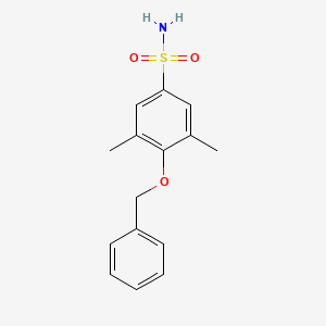 molecular formula C15H17NO3S B13628046 4-(Benzyloxy)-3,5-dimethylbenzenesulfonamide 