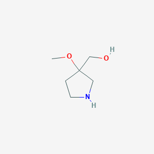 molecular formula C6H13NO2 B13628049 (3-Methoxypyrrolidin-3-yl)methanol 