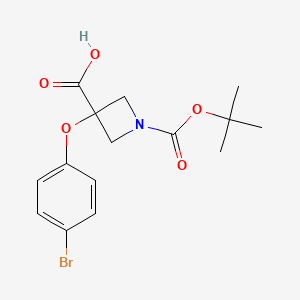 3-(4-Bromophenoxy)-1-[(tert-butoxy)carbonyl]azetidine-3-carboxylic acid