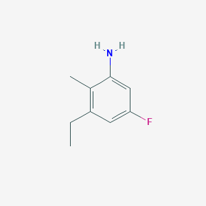 molecular formula C9H12FN B13628069 3-Ethyl-5-fluoro-2-methylaniline 