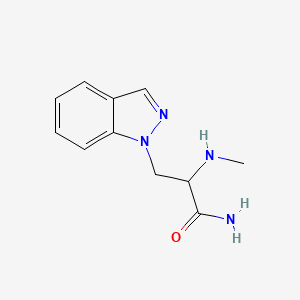 molecular formula C11H14N4O B13628083 3-(1h-Indazol-1-yl)-2-(methylamino)propanamide 