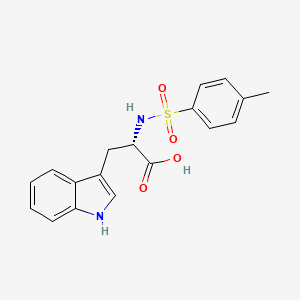 molecular formula C18H18N2O4S B1362809 L-Tryptophan, N-[(4-Methylphenyl)sulfonyl]- CAS No. 67850-42-4