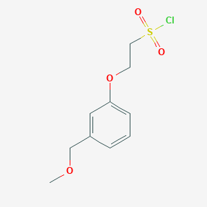 molecular formula C10H13ClO4S B13628093 2-(3-(Methoxymethyl)phenoxy)ethane-1-sulfonyl chloride 