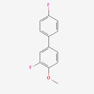 molecular formula C13H10F2O B13628099 4,3'-Difluoro-4'-methoxybiphenyl 