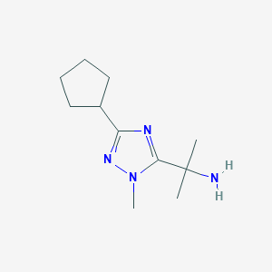 molecular formula C11H20N4 B13628120 2-(3-Cyclopentyl-1-methyl-1h-1,2,4-triazol-5-yl)propan-2-amine 