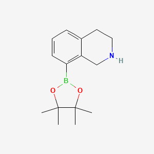 molecular formula C15H22BNO2 B13628128 8-(4,4,5,5-Tetramethyl-1,3,2-dioxaborolan-2-YL)-1,2,3,4-tetrahydroisoquinoline 