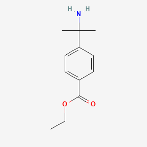 molecular formula C12H17NO2 B13628153 Ethyl 4-(2-aminopropan-2-yl)benzoate 