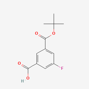 molecular formula C12H13FO4 B13628159 3-(tert-Butoxycarbonyl)-5-fluorobenzoic acid 