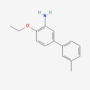 molecular formula C15H17NO B13628190 2-Ethoxy-5-(3-methylphenyl)aniline 