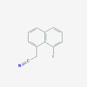 molecular formula C12H8IN B13628225 2-(8-Iodonaphthalen-1-yl)acetonitrile 