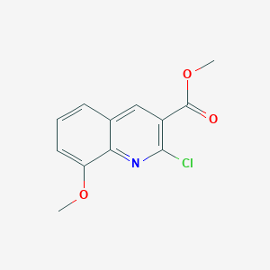 molecular formula C12H10ClNO3 B13628254 Methyl 2-chloro-8-methoxyquinoline-3-carboxylate 