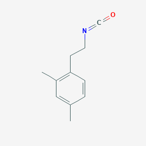 molecular formula C11H13NO B13628258 1-(2-Isocyanatoethyl)-2,4-dimethylbenzene CAS No. 1368409-71-5