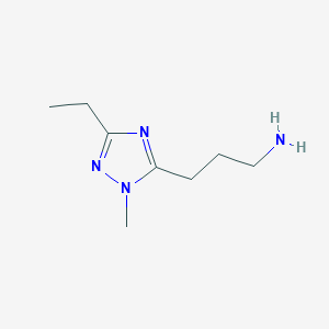 3-(3-Ethyl-1-methyl-1h-1,2,4-triazol-5-yl)propan-1-amine