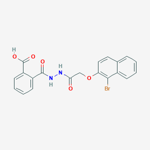 molecular formula C20H15BrN2O5 B1362828 2-[[[2-(1-bromonaphthalen-2-yl)oxyacetyl]amino]carbamoyl]benzoic Acid 