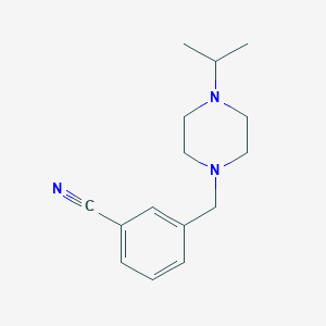 molecular formula C15H21N3 B13628286 3-[[4-(1-Methylethyl)-1-piperazinyl]methyl]benzonitrile CAS No. 1153235-87-0