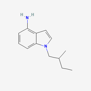 molecular formula C13H18N2 B13628296 1-(2-Methylbutyl)-1h-indol-4-amine 