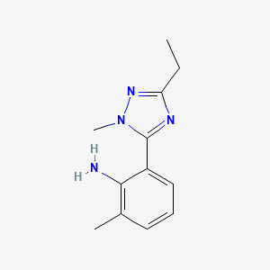 2-(3-Ethyl-1-methyl-1h-1,2,4-triazol-5-yl)-6-methylaniline