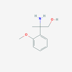 molecular formula C10H15NO2 B13628325 2-Amino-2-(2-methoxyphenyl)propan-1-ol 