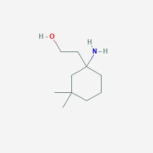 molecular formula C10H21NO B13628355 2-(1-Amino-3,3-dimethylcyclohexyl)ethan-1-ol 