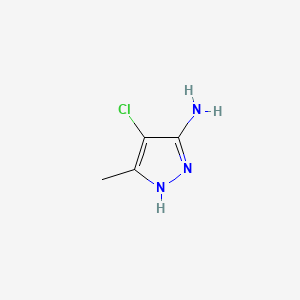 molecular formula C4H6ClN3 B1362838 4-氯-5-甲基-1H-吡唑-3-胺 CAS No. 110580-44-4