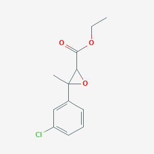 molecular formula C12H13ClO3 B13628397 Ethyl 3-(3-chlorophenyl)-3-methyloxirane-2-carboxylate 