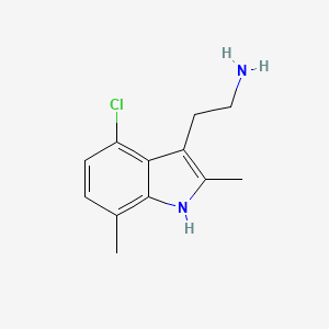 molecular formula C12H15ClN2 B1362840 2-(4-chloro-2,7-dimethyl-1H-indol-3-yl)ethanamine 