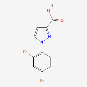 molecular formula C10H6Br2N2O2 B13628427 1-(2,4-Dibromophenyl)-1h-pyrazole-3-carboxylic acid 