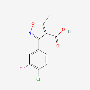 3-(4-Chloro-3-fluorophenyl)-5-methylisoxazole-4-carboxylic acid