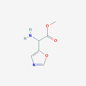 molecular formula C6H8N2O3 B13628475 Methyl 2-amino-2-(oxazol-5-yl)acetate 